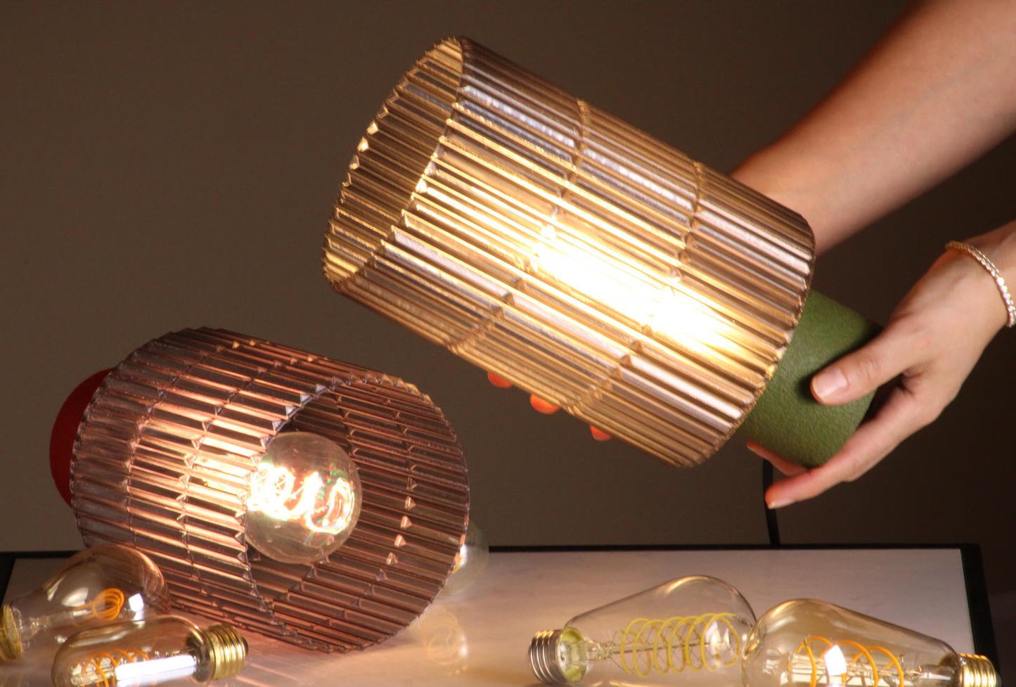 Cozy Amber Lamp