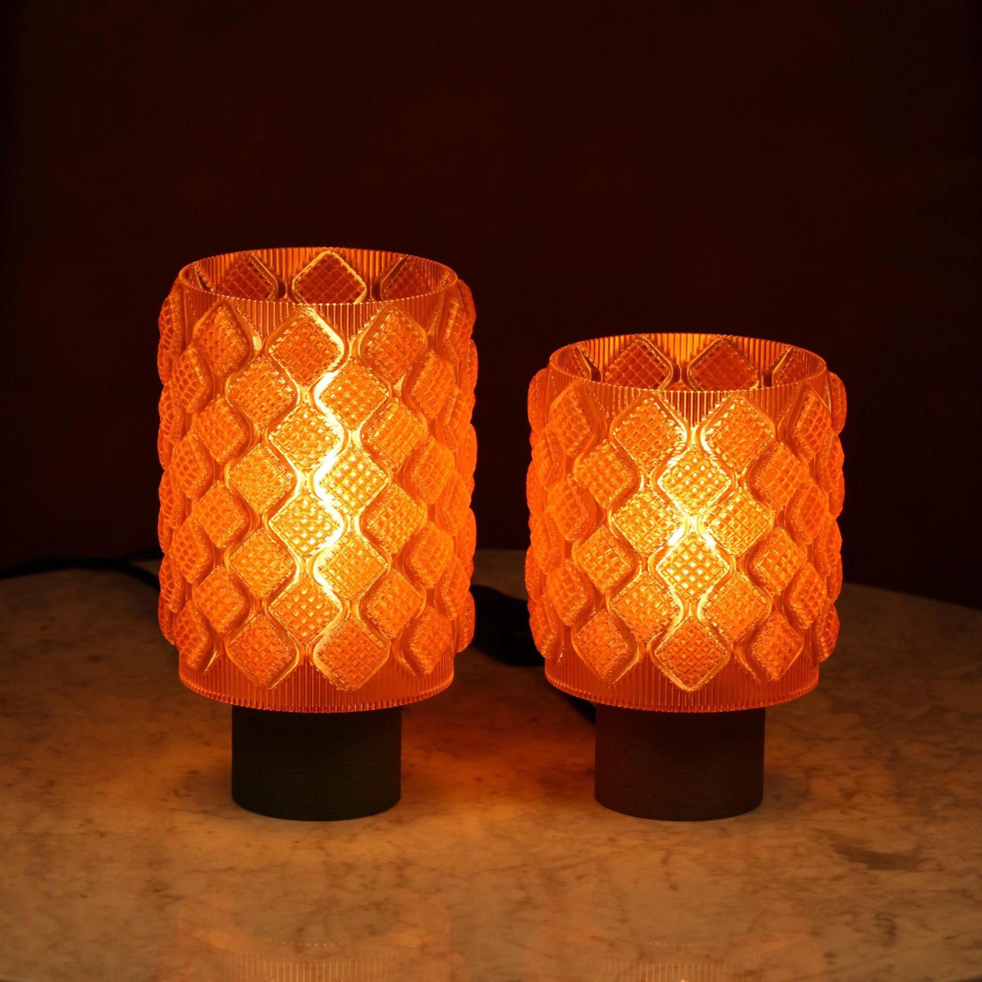 Aurelia Amber Lamp | Handmade Midcentury Dimmable Table Lamp